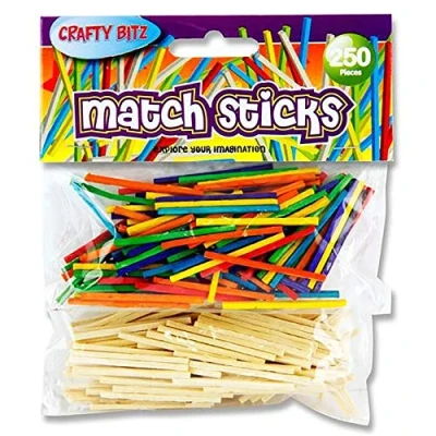 Image of Premier Stationery Crafty Bitz Assorted Matchsticks. Pack of 250, P4273917