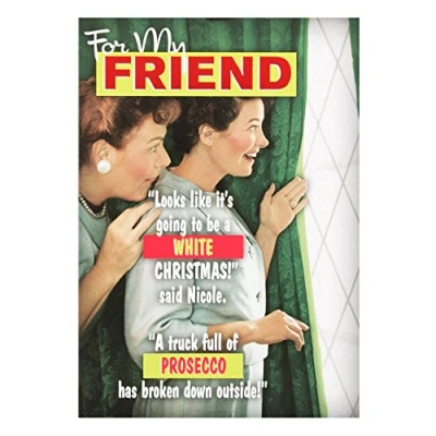 Image of Hallmark Friend Christmas Card &#039;Prosecco&#039; Medium