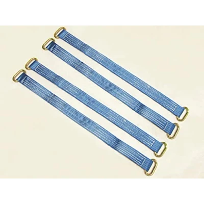Image of Vehicle Recovery Alloy Wheel Straps 30&quot; X4 (Oval Links Car Securing Tie Down Trailer)
