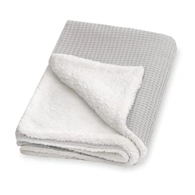 Image of Julius Zöllner Winter Blanket Size 70/100, Made in Germany, 100% Cotton, Oeko Tex Standard 100, Light Grey
