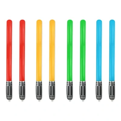 Image of DS. DISTINCTIVE STYLE Inflatable Light Saber Sword Toys Set for Kids Party Favors (8 Pieces 4 Colors)