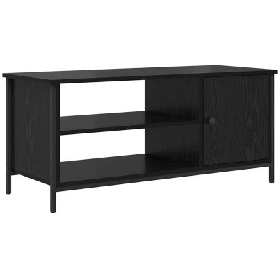 Image of TV Cabinet Black oak 100 x 40 45 cm Engineered wood vidaXL