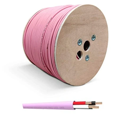 Image of 1m QED QE16/4 Pink Low Smoke Zero Halogen (LSZH/LSOH) Speaker Cable OFC Pure Copper Wire for Built In Wall or Ceiling Installation (16/4 By The Metre)