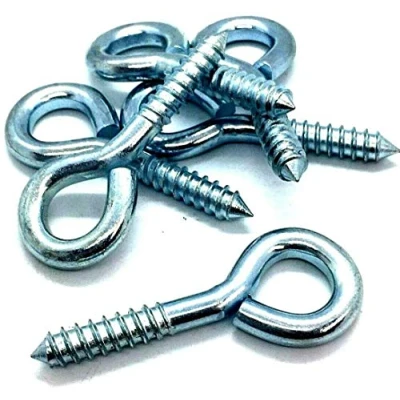 Image of 4 x Heavy Duty 75mm Screw Eye Bolt Lag Fixing with 16mm Eyelet