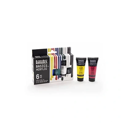 Image of Liquitex Acrylic Basics Set of 6 x 22 ml Colours