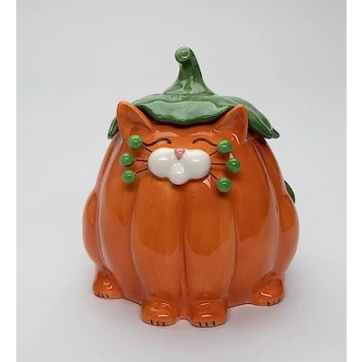 Image of Cosmos Gifts Whisker Pumkin Cat Box, Multicolor
