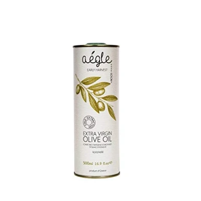 Image of Aegle, Fresh Early Harvest, Premium Extra Virgin Olive Oil Polyphenols 100% Koroneiki, Aroma of Green Unripe Olives, Cold Extracted,Single Estate,Greece Messenia Tin 500ml