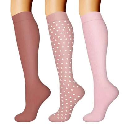 Image of DRESHOW Compression Socks for Men &amp; Women 3/7 Pairs is Best Support Athletic,Running, Flight Travel,Cycling