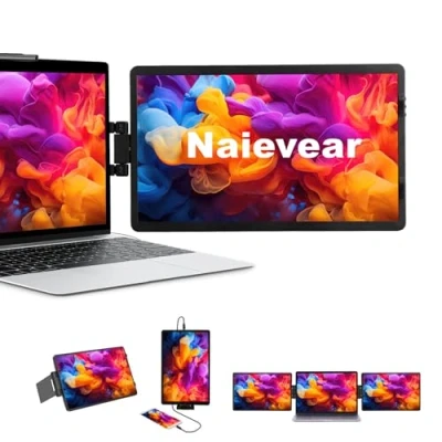 Image of Naievear Portable Monitor,Farfi EM116 1920x1080P FHD IPS Laptop Screen Monitor With HDMI/Type C, External Second For Laptop/Pc/Mac/PS3/4/5/Xbox/Phone