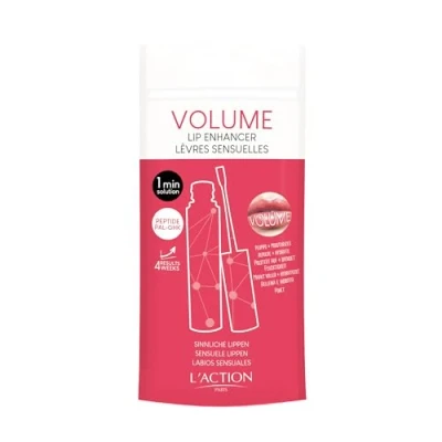 Image of L&#039;Action Paris Volume Lip Enhancer, Gloss for Fullness Texture and Glossy Finish, Transparent Formula with Oligopeptides Natural Shine 10ml