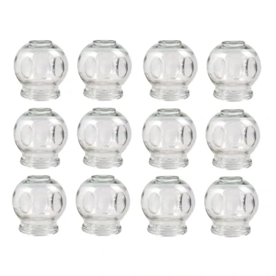 Image of Cupping Glass XXL , ø 7,5 cm 12 Pieces Finger Made of (Fire cupping) Vacuum Massage New