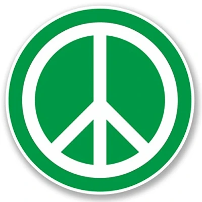 Image of 2 x 10cm/100mm Peace Vinyl SELF Adhesive Sticker Decal Laptop Travel Luggage Car Bike Sign Fun #5612
