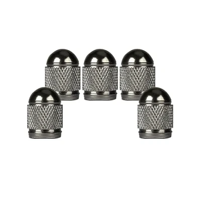 Image of SENZEAL 5Pcs Tyre Valve Caps Bullet Style Universal Car Dust Cap Aluminum Tire Stem for Bikes Cars Motorcycles Trucks SUVs Gray