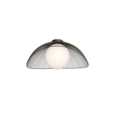 Image of Lindby Fabronia ceiling light, grid, glass ball