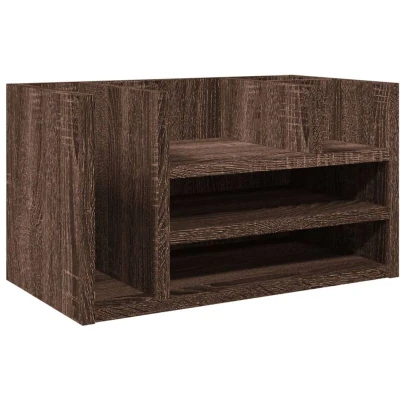 Image of vidaXL Desk Organiser Brown Oak 44.5x24x25 cm Engineered wood
