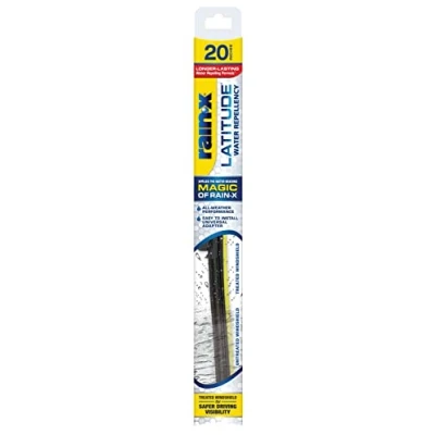 Image of Rain X 5079277 2 Latitude In 1 Water Repellent Wiper Blades, 20 Inch Windshield Wipers (Pack Of 1), Automotive Replacement Blades With Patented Repellency Formula