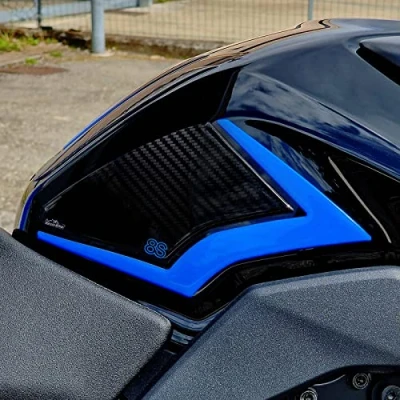 Image of Resin Bike Motorcycle 3D Stickers Compatible with Suzuki GSX 8S 2023. Tank Side Protections from Bumps and Scratches. Pair of Gadget Moto