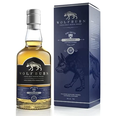 Image of Wolfburn Langskip Whisky Single Malt Scotch 70cl. Gift Boxed Scottish Whisky. This Deals a Full Deep Wondrous Finish