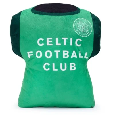 Image of Celtic FC Officially Licensed Kit Cushion: The Hoops Essential for Home &amp; Away Match Day Comfort Supporters Young and Old Fans