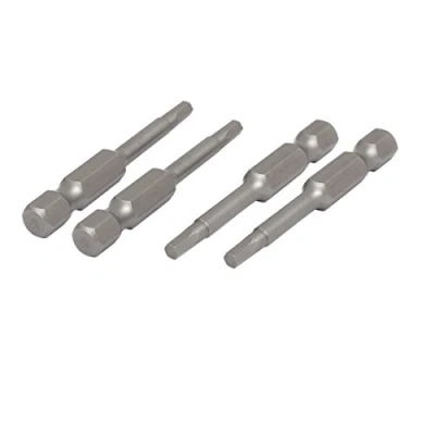 Image of Sourcingmap H3 3mm Tip 1/4 inch Hexagon Shank S2 Magnetic Hex Screwdriver Bits Gray 4pcs