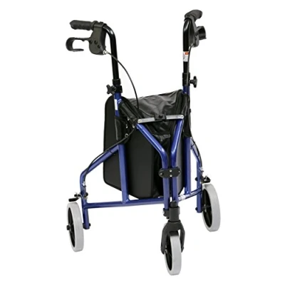 Image of DRIVE DEVILBISS HEALTHCARE Lightweight Aluminium Tri Walker with Vinyl Bag, Blue