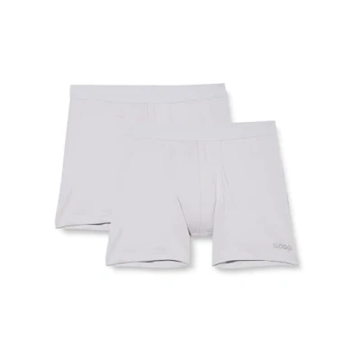 Image of Sloggi Men&#039;s GO ABC 2.0 Short 2P Briefs, PLATINUM, L