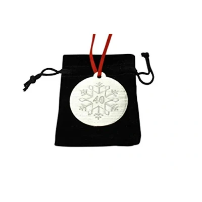 Image of 40th Christmas Snowflake Metal Decortation Anniversary Idea