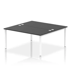 Image of Impulse Bench B2B 2 Person 1600 White Frame Office Desk Black