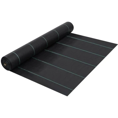 Image of vidaXL Weed &amp; Root Control Mat Black 2x100 m PP