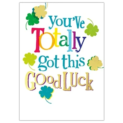Image of Danilo Promotions Limited You Totally Got This Good Luck, Luck Card, Card of Congratulations,Multi,172mm x 124mm