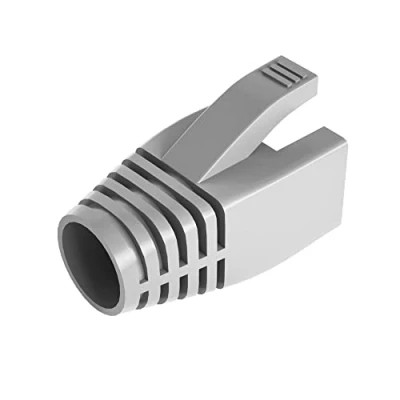 Image of VIVOCH 50 Pcs Cat6 Cat6A Cat7 Strain Relief Boot, RJ45 Plug Connector Cover Modular Network Cap Cable Boots, Grey