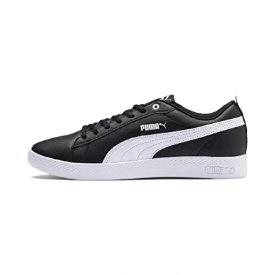 Image of Puma Women&#039;s Smash Wns v2 L Trainers, Black White, 3.5 UK