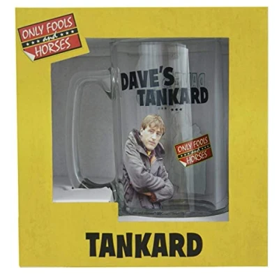 Image of Only Fools And Horses Dave&#039;s Beer Tankard Glass Retro 80s TV Show Novelty Mug for Pint/Mini Classic Perfect Gift Him, fan&#039;s &amp; Collector Licensed Merchandise (Pack of 1)