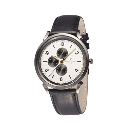 Image of Pierre Cardin Men Multi Dial Quartz Watch with Leather Strap CPI.2040
