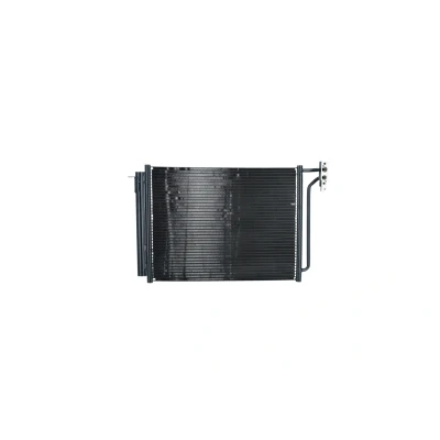 Image of 64536914216, 64538381543, 6914216, 8381543 Condenser NRF EASY FIT 35406 with dryer, seal ring 15mm 13,5mm Aluminium 490mm BMW: X5