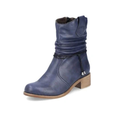 Image of Rieker Women&#039;s Classic Ankle Boots 76584, Boots, Blue 14, 6.5 UK