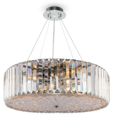 Image of Modern Recinto 8 Light Chrome Ceiling Lamp Crystal