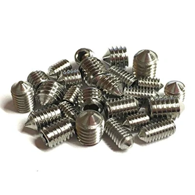 Image of Grub Screws Metric Thread (Mixed 40 PACK) A2 Stainless Steel Cone Point 10 x M3,M4,M5 &amp; M6 5mm Socket Allen Key Screw Free UK Delivery