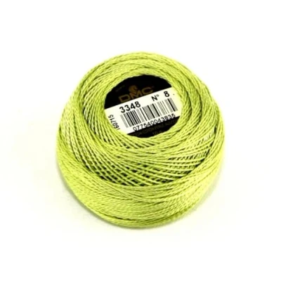 Image of DMC Cotton Perle Thread Size 8 3348 per 10 Gram Ball