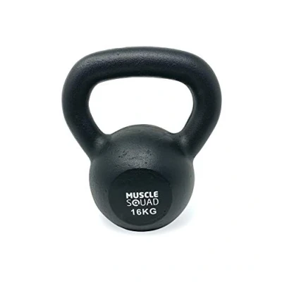 Image of MuscleSquad Cast Iron Kettlebells Single Or Set Value Kettlebell Weights from 2kg 8kg Workout Equipment For Home Gym Use (16)