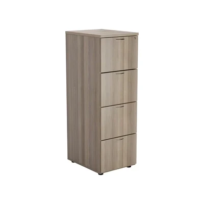 Image of Jemini Grey Oak 4 Drawer Filing Cabinet (Dimensions W465 X D600 H1365mm) KF78955