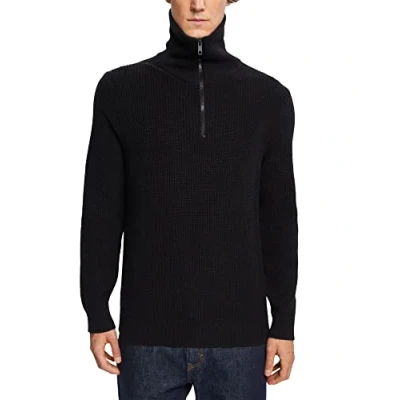 Image of ESPRIT Men&#039;s 112ee2i304 Sweater, 001/Black, L UK