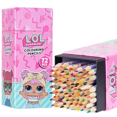 Image of L.O.L. Surprise! Colouring Pencils for Kids 72 Box Assorted Colours Art Supplies Children Girls Gifts