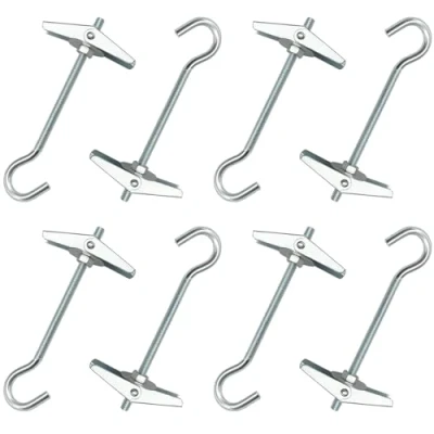 Image of DDHOMIN 8 PCS Plasterboard Ceiling Hooks for Drywall Cavity Hollow Wall Board Plank Hanging Plants (M5)