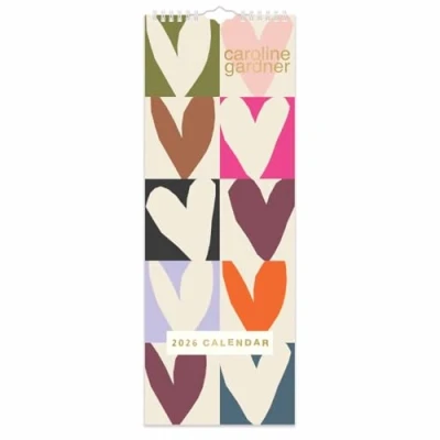 Image of Caroline Gardner, Hearts Slim Calendar 2026