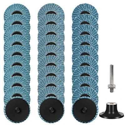 Image of Shineboc 30PCS Flap Discs, 2 Inch (50mm) Angle Grinding Sanding Discs Grit 40/60/80 Grinder for to Metal Wood 2&quot; Tray + 1 Rod