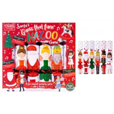 Image of RSW 6 Recyclable Guess That Tune Kazoo Game Christmas Crackers Santa and Character Design Xmas Fun