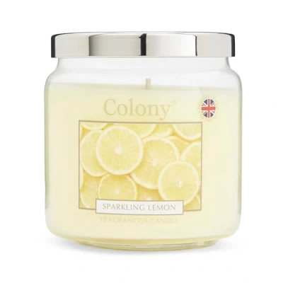 Image of Wax Lyrical Colony Sparkling Lemon Medium Candle, 75hrs, Yellow