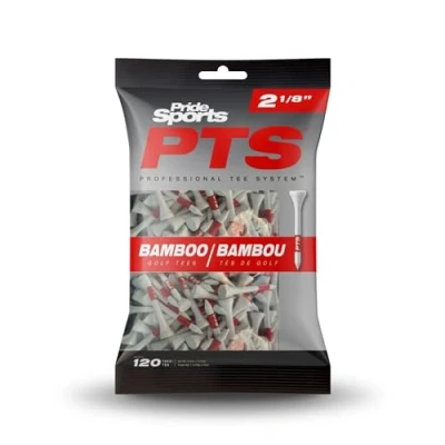 Image of Pride 2024 Professional Tee System (PTS) Bamboo Golf Tees 4 Different Sizes (2 1/8&quot; / 53mm)