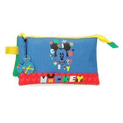 Image of Disney Mickey Shape Shifter Pencil Case Triple Multicoloured 22 x 12 5 cm Polyester
